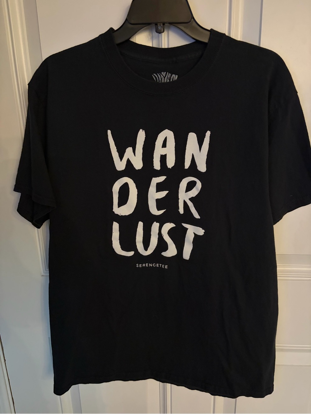 Serengetee Black Graphic 'WANDERLUST' Short Sleeve Tee